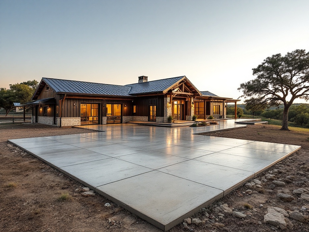 texas barndominium concrete