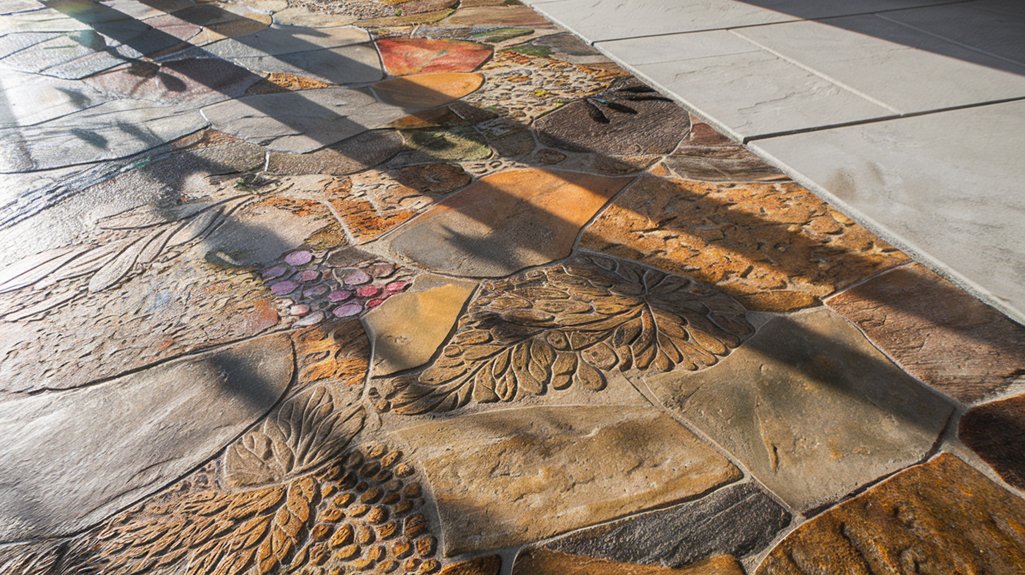 affordable stamped concrete design