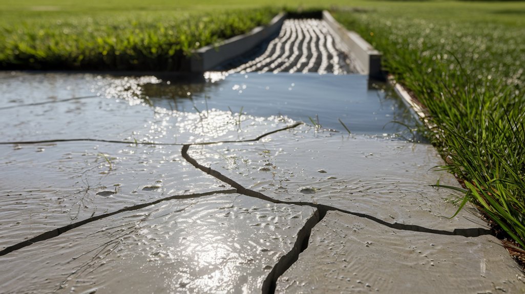 poor drainage concrete damage