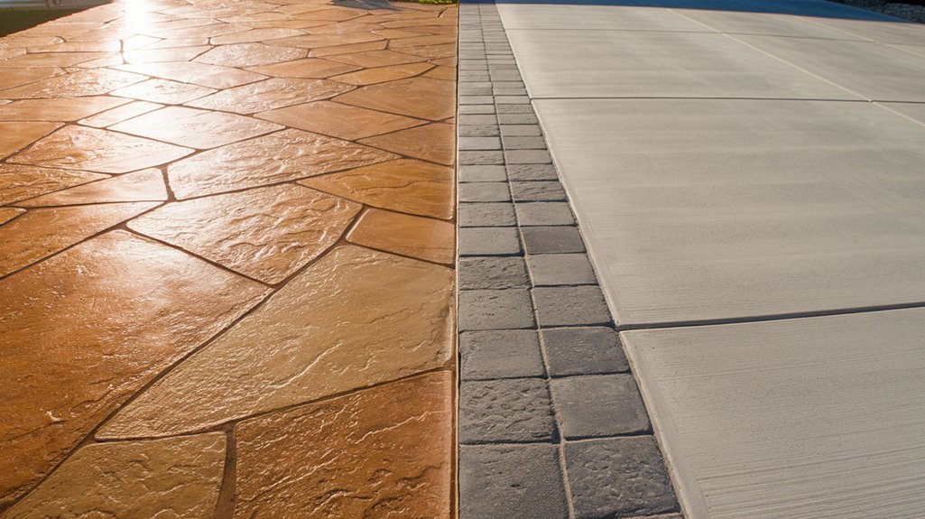 stamped concrete vs traditional concrete