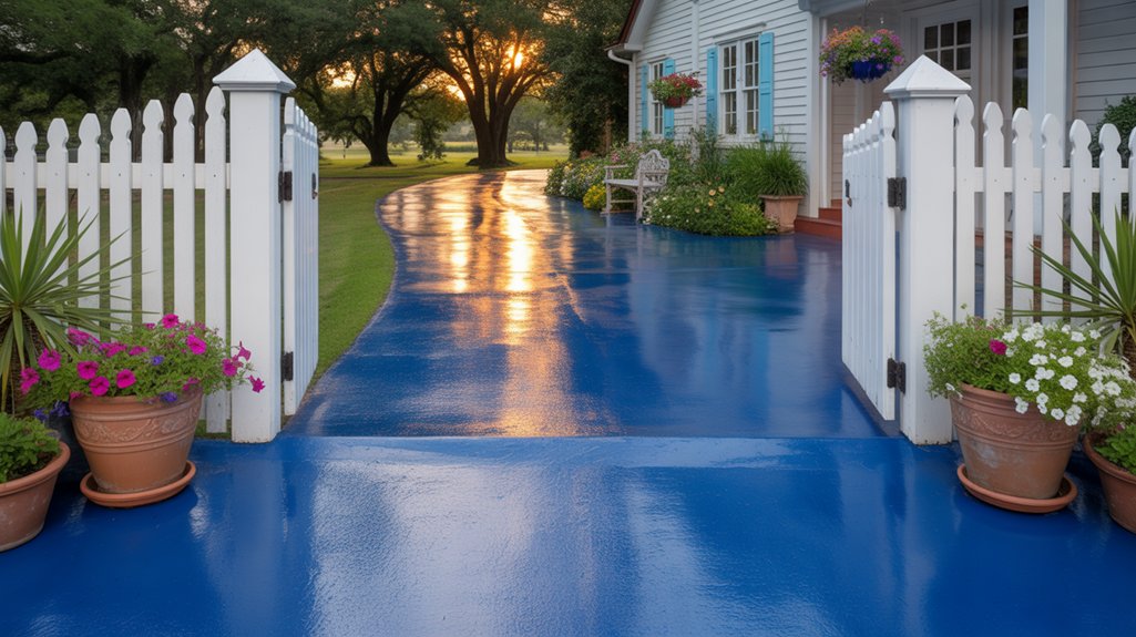 colored concrete enhances curb appeal