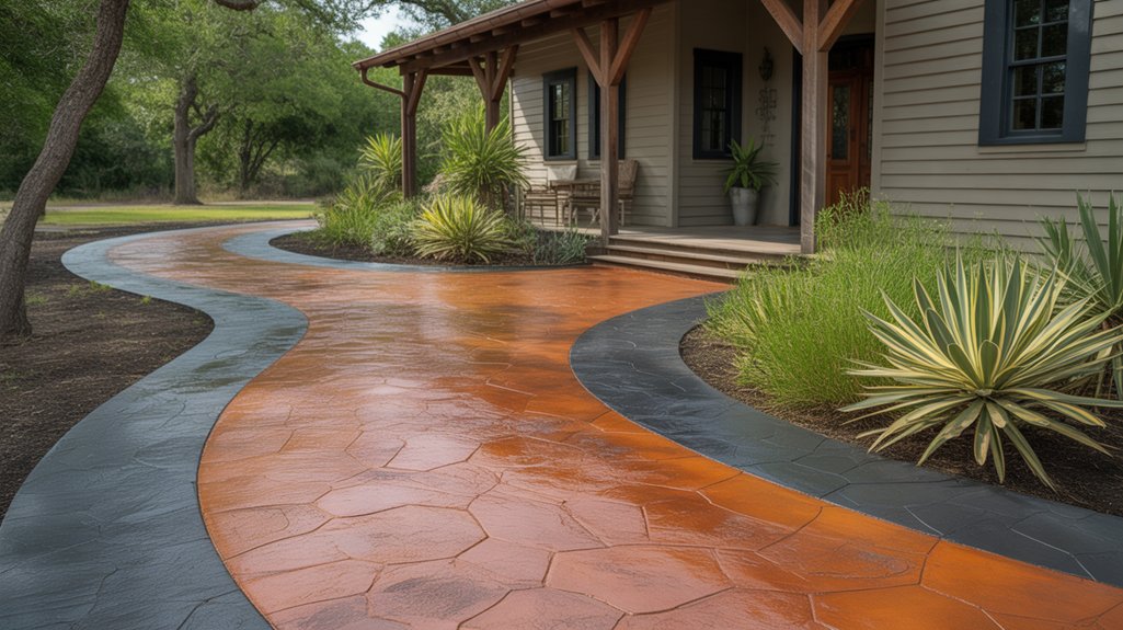 colored concrete enhances curb appeal
