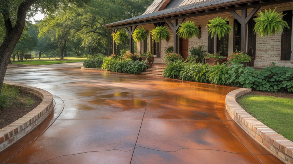 colored concrete for East Texas homes