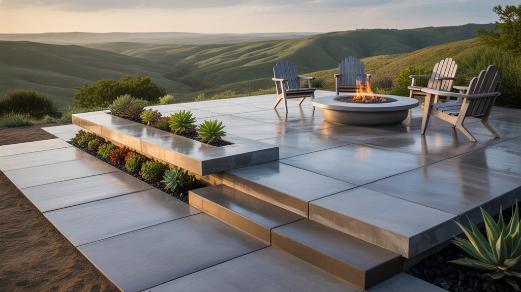 functional tiered outdoor spaces