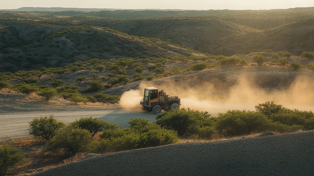 Land clearing in West Texas
