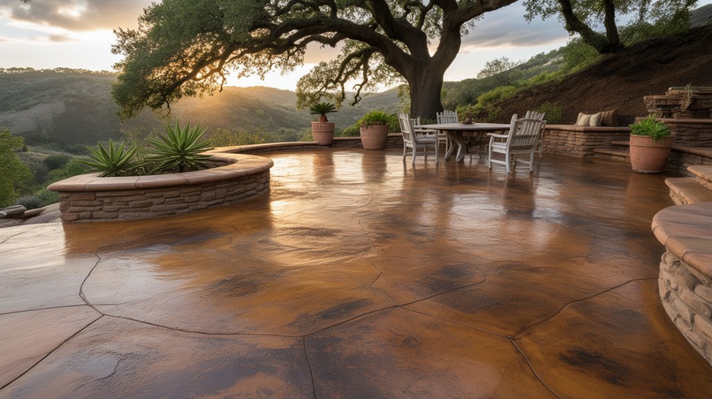 Concrete patio designs for Hill Country homes