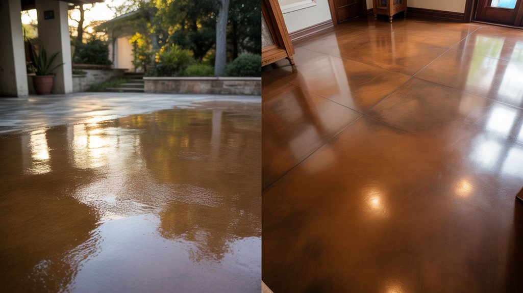 Polished vs. stained concrete in San Antonio