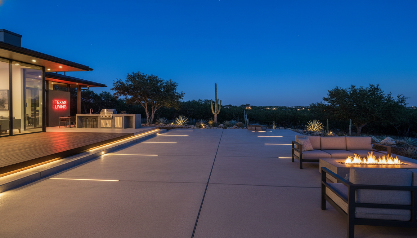 Cost-effective concrete vs wood Texas patio installation for homeowners