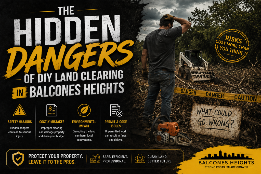 Expert land clearing Balcones Heights TX services for residential properties.